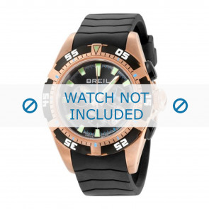Breil bracelet de montre BW0410 Caoutchouc Noir 22mm