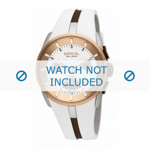 Bracelet de montre Breil BW0428 Caoutchouc Blanc 26mm