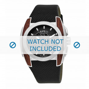 Bracelet de montre Breil BW0506 Caoutchouc Noir 28mm