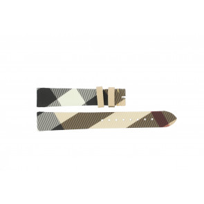Bracelet de montre Burberry BU1577 Cuir Blanc crème 16mm