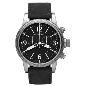Bracelet de montre Burberry BU7808 Cuir Noir 22mm