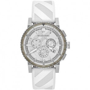 Bracelet de montre Burberry BU9810 Plastique Blanc