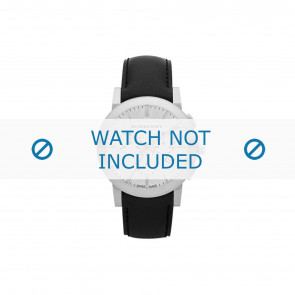 Bracelet de montre Burberry BU9355 Cuir Noir 22mm