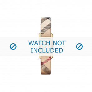 Bracelet de montre Burberry BU9509 / BU9508 Cuir Blanc crème / Beige 14mm