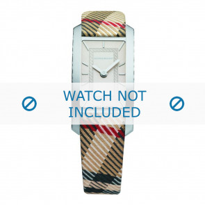 Bracelet de montre Burberry BU1051 / PVC Antima 7177790 Cuir Brun 14mm