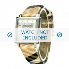 Burberry bracelet de montre BU2016 Cuir Blanc crème / Beige