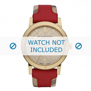 Bracelet de montre Burberry BU9017 Cuir Rouge 20mm