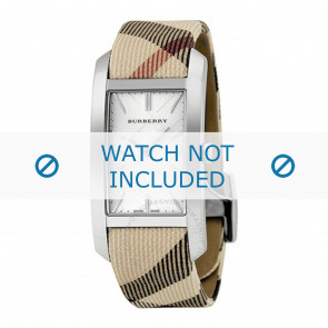 Burberry bracelet de montre BU9403 Cuir Blanc crème / Beige 18mm