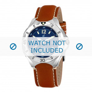 Calypso bracelet de montre K5154-5 Cuir Cognac 21mm + coutures blanches