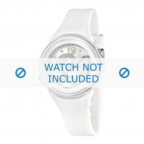 Bracelet de montre Calypso K5576-1 Caoutchouc Blanc 17mm