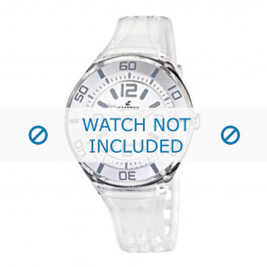 Bracelet de montre Calypso K5588/1 Caoutchouc Blanc 15mm
