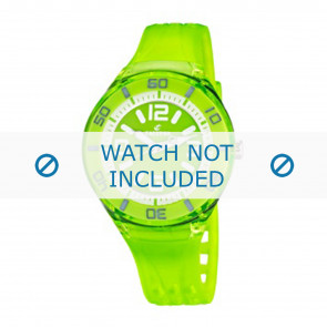 Bracelet de montre Calypso K5588-7 / K5576-7 Caoutchouc Vert 15mm