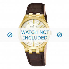 Bracelet de montre Candino C4542 / C4542-1 / C4542-2 Cuir Brun foncé 13mm