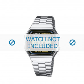 Bracelet de montre Casio A168WA-1YES / 70641447 Acier inoxydable Acier 18mm