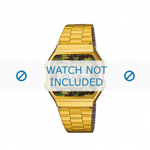 Casio bracelet de montre A168WEGC-3EF / A168WEGC-3 Métal Or (dorée) 18mm 