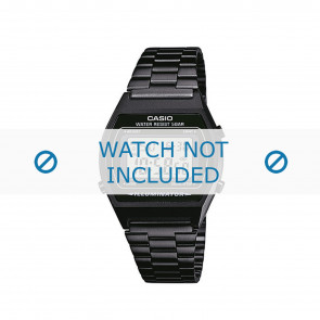 Bracelet de montre Casio B640WB-1AEF / B640WB-1A / 10409334 Acier Noir 18mm