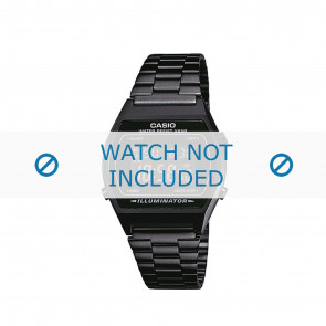 Casio bracelet de montre B640WB-1BEF / B640WB-1B  Métal Noir 18mm 