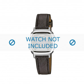 Bracelet de montre Casio LA670WEL-1BEF / LA670WEL-1B / 10487163 Cuir Gris anthracite 13mm