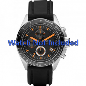 Bracelet de montre Fossil CH2647 Silicone Noir 22mm