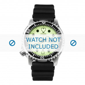 Bracelet de montre Citizen 5810-H19535 / 59-L7325 Caoutchouc Noir 21mm