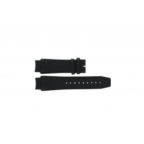 Dolce & Gabbana bracelet de montre 3719770097 Cuir Noir 20mm + coutures noires