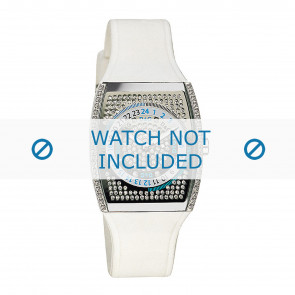 Bracelet de montre Dolce & Gabbana DW0072 / F360002755 Caoutchouc Blanc 25mm