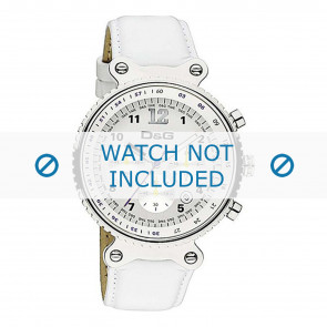 Bracelet de montre Dolce & Gabbana DW0305 Cuir Blanc 22mm