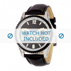 Bracelet de montre Dolce & Gabbana DW0707 Cuir Noir 20mm