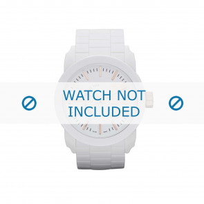 Bracelet de montre Diesel DZ1572 Caoutchouc Blanc 24mm