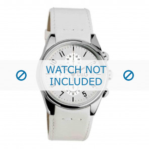 Dolce & Gabbana bracelet de montre 3719770084 Cuir Blanc 20mm + coutures blanches