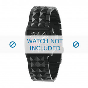 Diesel bracelet de montre DZ1088 Acier inoxydable Noir 12mm
