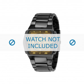 Diesel bracelet de montre DZ1166 Acier inoxydable Noir 17mm