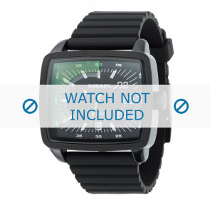 Diesel bracelet de montre DZ1325 Silicone Noir 29mm