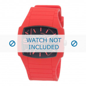 Bracelet de montre (Combinaison bracelet + cas) Diesel DZ1351 Silicone Rouge 28mm