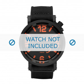 Bracelet de montre Diesel DZ1471 Textile Noir 24mm