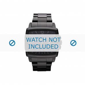 Diesel bracelet de montre DZ1499 Acier inoxydable Noir 28mm