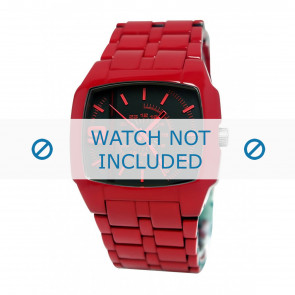 Bracelet de montre Diesel DZ1551 Plastique Rouge 22mm