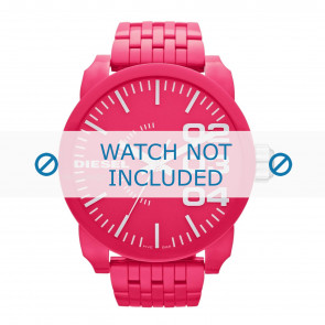 Bracelet de montre Diesel DZ1573 Plastique Rose 28mm