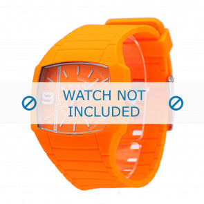 Diesel bracelet de montre DZ1582 Silicone Orange 28mm