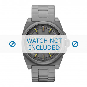 Diesel bracelet de montre DZ1615 Acier inoxydable Gris 24mm
