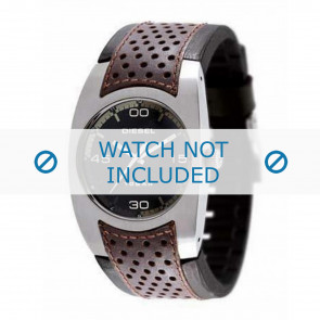 Diesel bracelet de montre DZ4014 Cuir Brun + coutures brunes
