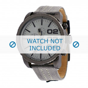 Diesel bracelet de montre DZ4285 Textile Gris 26mm + coutures grises