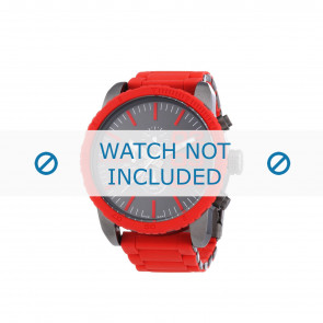 Bracelet de montre Diesel DZ4289 Acier/Silicone Rouge 26mm