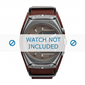 Bracelet de montre Diesel DZ4293 Cuir Brun foncé 28mm