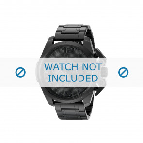 Diesel bracelet de montre DZ4362 Acier inoxydable Noir 24mm