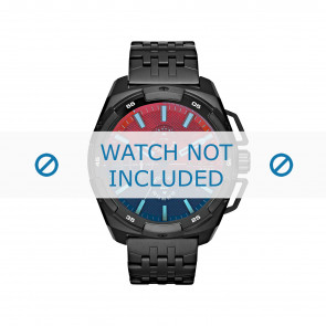 Diesel bracelet de montre DZ4395 Acier inoxydable Noir 24mm