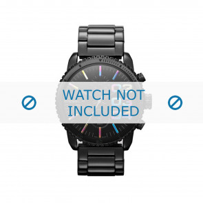 Diesel bracelet de montre DZ5340 Acier inoxydable Noir 22mm