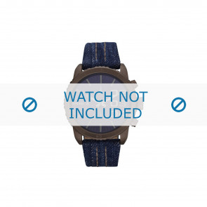 Diesel bracelet de montre DZ5354 Cuir Bleu 22mm + coutures brunes