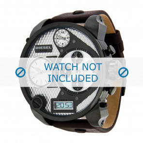 Diesel bracelet de montre DZ7126 Cuir Brun foncé 29mm