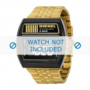 Diesel bracelet de montre DZ7195 Acier inoxydable Or 30mm